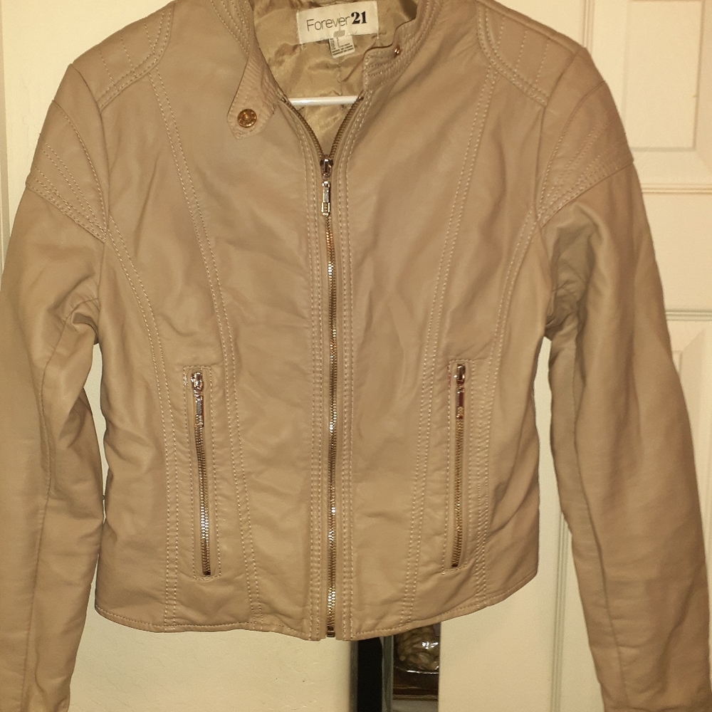 Ladies Moto style leather